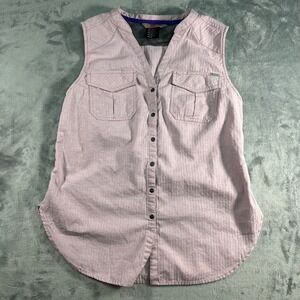 5.11 Tactical Women's Sleeveless Button Up Shirt Light Purple Size Medium